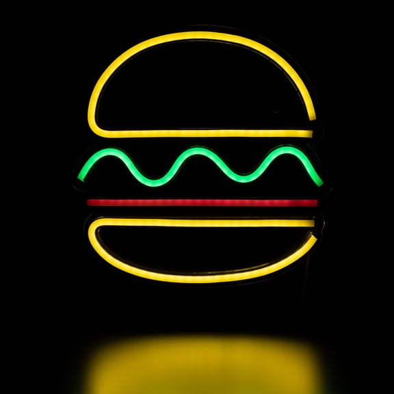 Northlight LED Hamburger Neon Lighted Wall Art - 11.75"