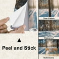 thumbnail image 4 of Peel and Stick Wallpaper Beautiful Blue Shadows From Pines Trees Motion Winter Snowy Ground Sun Modern Art Wall Mural Decor Self Adhesive and Removable 100in x 144in, 4 of 8