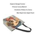 thumbnail image 3 of FORMRS Womens Canvas Tote Bag with Zipper Inner Pocket Shoulder Handbag, Yellow Dog Artist, 3 of 7