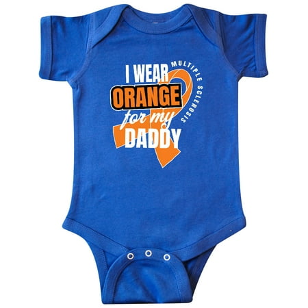 

Inktastic I Wear Orange For My Daddy Multiple Sclerosis Awareness Gift Baby Boy or Baby Girl Bodysuit