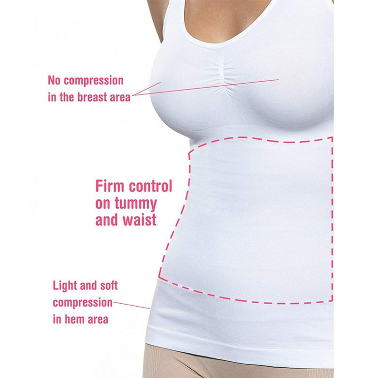 Women's Cami Shapewear Tank Top Seamless Body Shaper Tummy Control