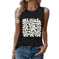 thumbnail image 4 of Summer Tank Top for Women Floral Graphic Swing Flowy Camisold Sleeveless Shirts Loose Fit Going Out Cute Tops, 4 of 6