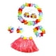 thumbnail image 5 of 5 piezas de falda hawaiana para mujer y niña, falda de hierba, collar y diadema para vestido Longitud de la falda 30 cm, 5 of 9