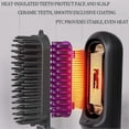 thumbnail image 3 of Cepillo alisador de pelo inalámbrico con cerdas calefactables, 2 en 1, alisador y rizador para todo tipo de cabello, negro y rosa., 3 of 5