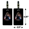 thumbnail image 4 of Electric Guitars American USA Flag Rock and Roll Red White Blue Luggage ID Tags Suitcase Carry-On Cards - Set of 2, 4 of 6