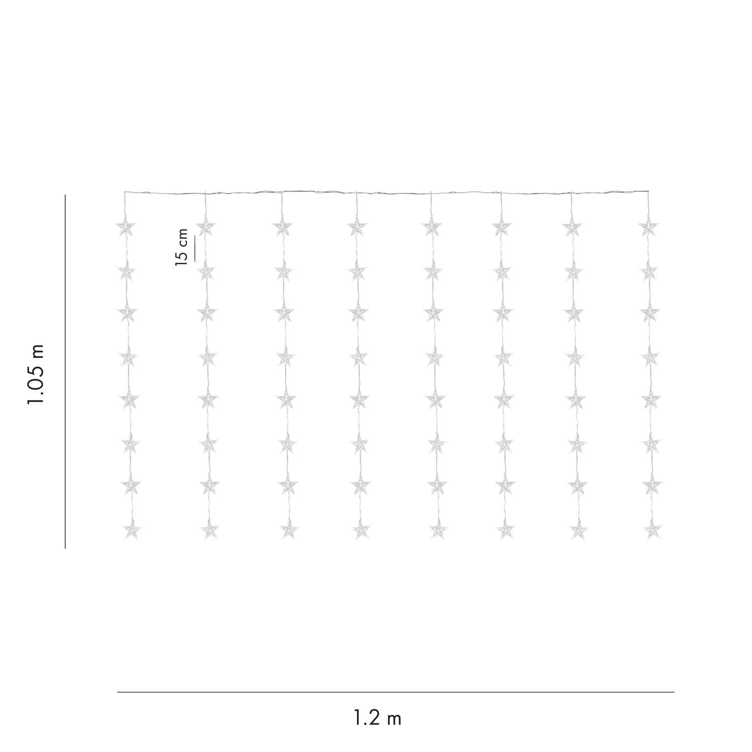 Star Shaped LED Curtain Light with 8 Functions