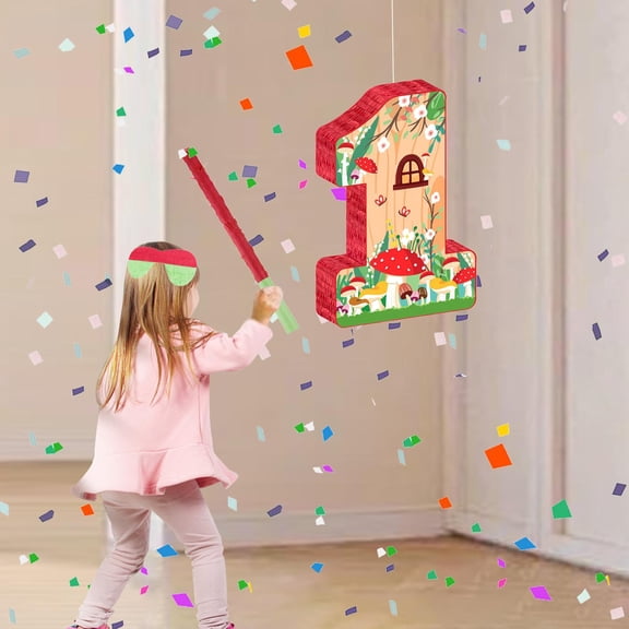 Sharprepublic Pinata Creative Multicolored with Stick, Eye Mask for Holiday Fiesta Festive
