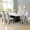 Silver Chairs, variant on Steve Silver Company Camila Rectangle 7-Pcs Dining Set, Modern, White Marble, Blue Velvet