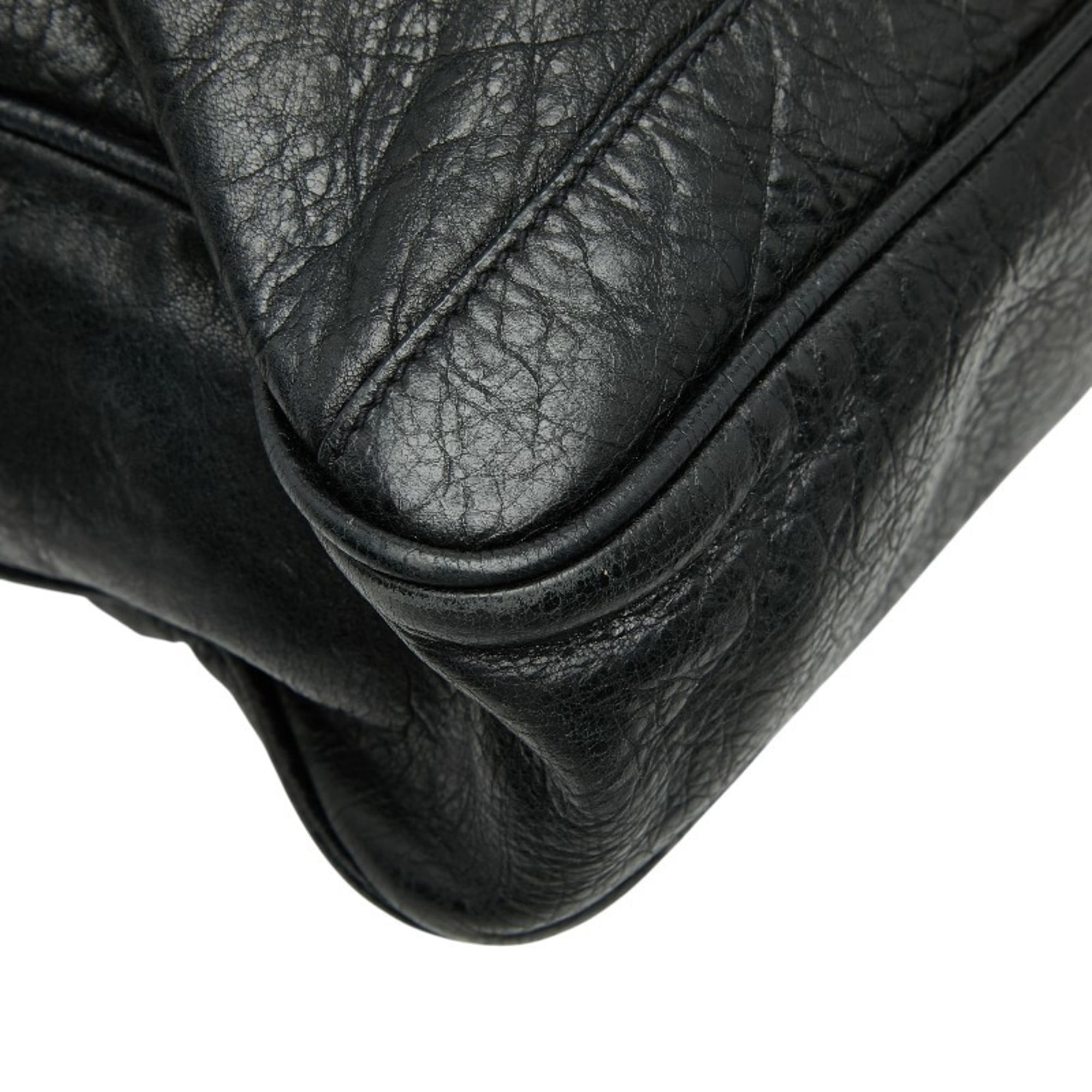 Pre-Owned Balenciaga Briefcase/Shoulder Bag, 2-Way, Black Leather, Men's, BALENCIAGA