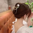 thumbnail image 4 of Fiudx Horquilla Elegante, Pinza de Aleación Triflora, Pasador Antideslizante Forma de Lirio, Elegante Accesorio Metálico para El Cabello, Ideal para Bodas, Fiestas y Uso Diario, Moda Femenina, Diseño, 4 of 7