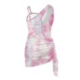 thumbnail image 5 of Whosucclay Pink Tie Dye Pattern Girls One Piece Swimsuit, Adjustable Strap Removable Pad Girls One Piece Swimsuits for Summer, 7-8 Years Old, 5 of 10