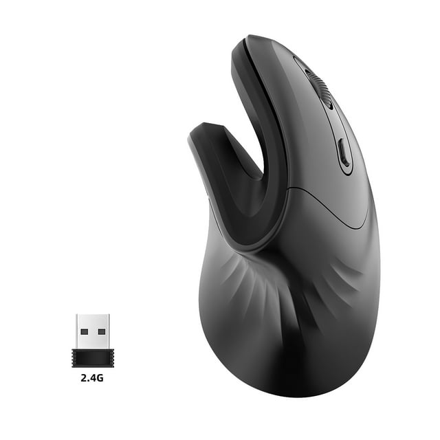 Vertical Mouse Wireless 2.4G Ergonomic Design Mice 2400DPI Adjustable Battery Powered Optical E-sports MiceStrong Compatibility Supports Windows/Linux/Mac OS For Computer Laptop PC For Compu