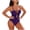 Purple, variant on Aboser Womens One Piece Swimsuit Cutout Full Coverage Bathing Suit Backless Tummy Control Monokini Swimsuits with Removable Bra Pads