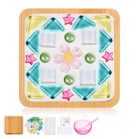 Hytrove Make Your Own Coasters Crafts Making Kit Multi Wood 1 Set 3.46X3.46X0.35In