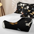 thumbnail image 4 of jejeloiu Watercolor Cat Butterfly Quilt King For Kids,Colorful Cute Pet Animals King Coverlet Set For Girls,3 Pieces, 4 of 7