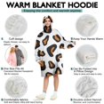 thumbnail image 5 of Black and Orange Of Leopard Print Wearable Oversized Blanket,Wearable Blanket Hoodie for Adults,Cozy Hooded Blankets with Super Pockets,Super Warm Fuzzy Pullover for Women & Men, 5 of 6