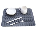 thumbnail image 2 of Silicone Drying Mat for Kitchen Counter – Dishwasher-Safe Silicone Dish Drying Mat Kitchen Accessories Gray, 2 of 8