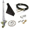 thumbnail image 1 of 16 in. Transmission Mount E-Brake Handle Black Boot, Chrome Ring & Cable Kit for GM Clevis, 1 of 1