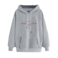 thumbnail image 1 of WEAIXIMIUNG Sweat à Capuche Imprimé Décontracté pour Femmes, Saint-Valentin, Manches Longues, 1 of 6
