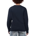 thumbnail image 2 of Women's G-III 4Her by Carl Banks Navy Seattle Seahawks Football Logo Graphic Fleece Tri-Blend Pullover Sweatshirt, 2 of 3