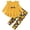 Yellow, variant on Lanbubble 1-5Y Toddler Girl 2-Piece Outfits Set Long Sleeve Ruffle Hem Top Floral Pants Fall Winter Kids Girl Clothes