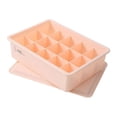 thumbnail image 4 of Caja de almacenamiento para ropa interior para calcetines, organizador de armario, divisores, contenedor de almacenamiento, Rosa 15 rejillas, 4 of 7