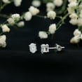 thumbnail image 3 of Rosec Jewels Lab Grown Diamond Stud Earrings for Women - 4X6 mm Oval Diamond Earrings - EF-VS Grade, 925 Sterling Silver, 3 of 9