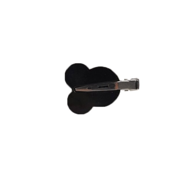 2Pcs Non-trace Épingles à Cheveux Matériau Robuste Simple Charmant Coiffeuse Clip Style à la Mode Approvisionnement pour Bébé Femmes Filles Tête de Souris Noir