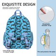 thumbnail image 5 of Blue Dachshunds Dog Backpack for School,Cute School Bag,Schoolbag with Adjustable Shoulder Straps & Padded Back,15.25"x11.5"x5.25", 5 of 6