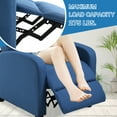thumbnail image 6 of YRLLENSDAN Recliner Chair for Living Room Massage Recliner Sofa Reading Chair Winback Single Sofa Home Theater Seating Modern Reclining Chair Easy Lounge with PU Leather Padded Seat Backrest (Blue), 6 of 7