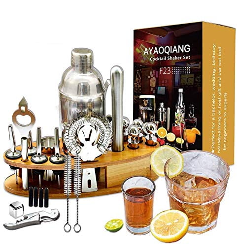 24Pcs 25oz Bartender Martini Cocktail Shaker Set Mixer Home Bar Tool Kit 24Pcs 25oz Bartender Martini Cocktail Shaker Set Mixer Home Bar Tool Kit