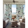 thumbnail image 4 of Teal White Birds Blackout Curtains 84 Inches Long, Vintage Animals Farmhouse Retro Art Thermal Insulated Black Out Curtains, Darkening Window Curtain Drapes for Bedroom Living Room 42"x84" 2 Panels, 4 of 9