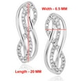thumbnail image 3 of Vir Jewels 1/4 CTTW Diamond Highway Earrings in 10K White Gold Female Adult, 3 of 5