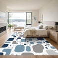thumbnail image 3 of ODIKA 5'x7' Machine Washable Non-Slip Area Rug, Geometric Navy Blue High Traffic Rug with Pad, Blue, 1056152, 3 of 8