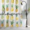 thumbnail image 2 of Hello Summer Fabric Shower Curtain Pineapple Fresh Fruit Washable Shower Curtains for Bathroom, Waterproof Bath Curtain with Hooks Home Decor 72x84in, 2 of 8