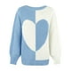 thumbnail image 5 of Suéteres Para Mujer Otoño Invierno Suéter de Punto Manga Larga Cuello Redondo Sólido Amor Estampado Manga Larga Suéter Informal Top Odeerbi  ODB175516, 5 of 8