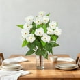 thumbnail image 3 of Mecorevxz Christmas Decorations Artificial Azalea 5 Headed Impatiens Flowers Suitable for Valentines Day(White), 3 of 7