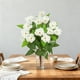 thumbnail image 1 of Flores Artificiales De Plástico Paquete De 1 Azalea Artificial De 37cm Con 5 Cabezas De Impatiens, De Plástico Blanco, Para Decoración De Exteriores, Porches, Jardines Y Paisajes Rkxzt, 1 of 9