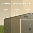 thumbnail image 5 of ASJMR 10x8 Ft Metal Storage Shed with 1 side window and 2 Lockable Doors,All Weather Outdoor Gardening Tool Storage Room,Brown, 5 of 6