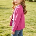 thumbnail image 5 of yillto Girls Cardigan Sweater Button down Knit Long Sleeve Cute Uniform Cardigans Crewneck Fall Clothes, 5 of 6