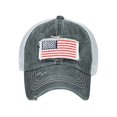 thumbnail image 2 of Vintage Baseball Hats American Flag Patch Breathable Mesh Classic Baseball Caps Adjust Cotton Running Ball Hats,usa hats,american flag hat for Women Men Baseball Cap,Army Green-31, 2 of 9