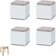 thumbnail image 1 of 4 Pièces Rehausseurs de Meubles, Rehausseur Pieds de Lit, Rehausseurs de lit, Rehausseur de Meubles en Acier, pour Tables Basses, Armoires, Canapés, Meubles, Tables de Bout (Blanc), 60X52mm, 1 of 5