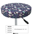 thumbnail image 4 of Honeii Bamboo Panda Bar Stool Covers – Perfect Fit for 12" to 14" Round Stools, Crease-Resistant, Stretchy, Washable & Dustproof Seat Slipcovers-12 inch, 4 of 7