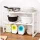 thumbnail image 3 of Matsuzay Estante de de acero inoxidable blanco, soporte para almacenamiento de cocina, maximizador de espacio, Almacenamiento funcional Almacenamiento y organización del hogar, 3 of 6