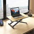 thumbnail image 2 of FENGE Bureau Debout pour Poste de Travail Ergonomique Monitor Riser pour Bureau à Domicile, Chêne, 2 of 7