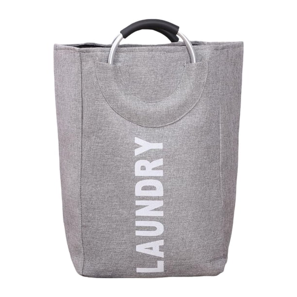 Cesto para ropa sucia con asas, plegable, para ropa sucia gris