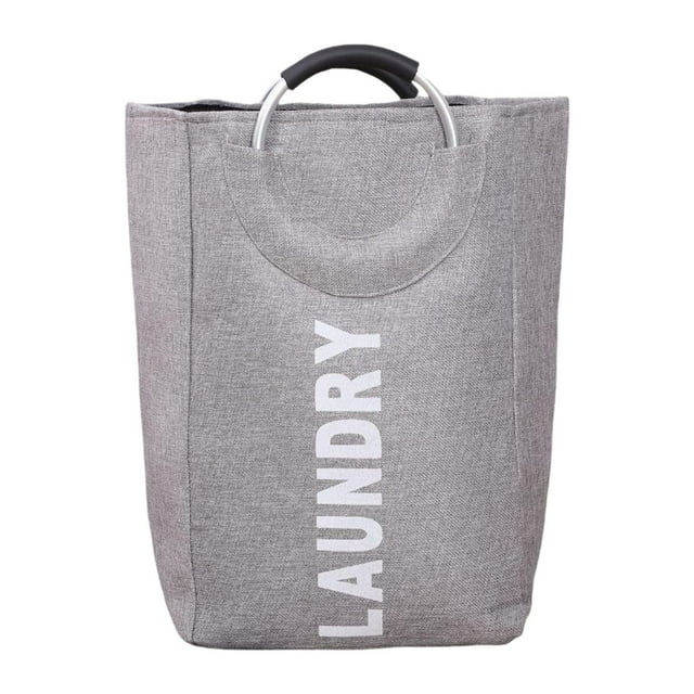 Cesto para ropa sucia con asas, plegable, para ropa sucia gris