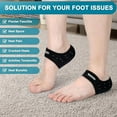 thumbnail image 2 of Silicone Heel Protectors for Cracked Heels, Heel Spurs, Plantar Fasciitis - Gel Heel Pads, 4 Pairs, Unisex, Black and White, 2 of 10