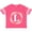Football Pink and White, variant on Monogram Letter L Rose Floral Wreath Gift Girls Toddler T-Shirt