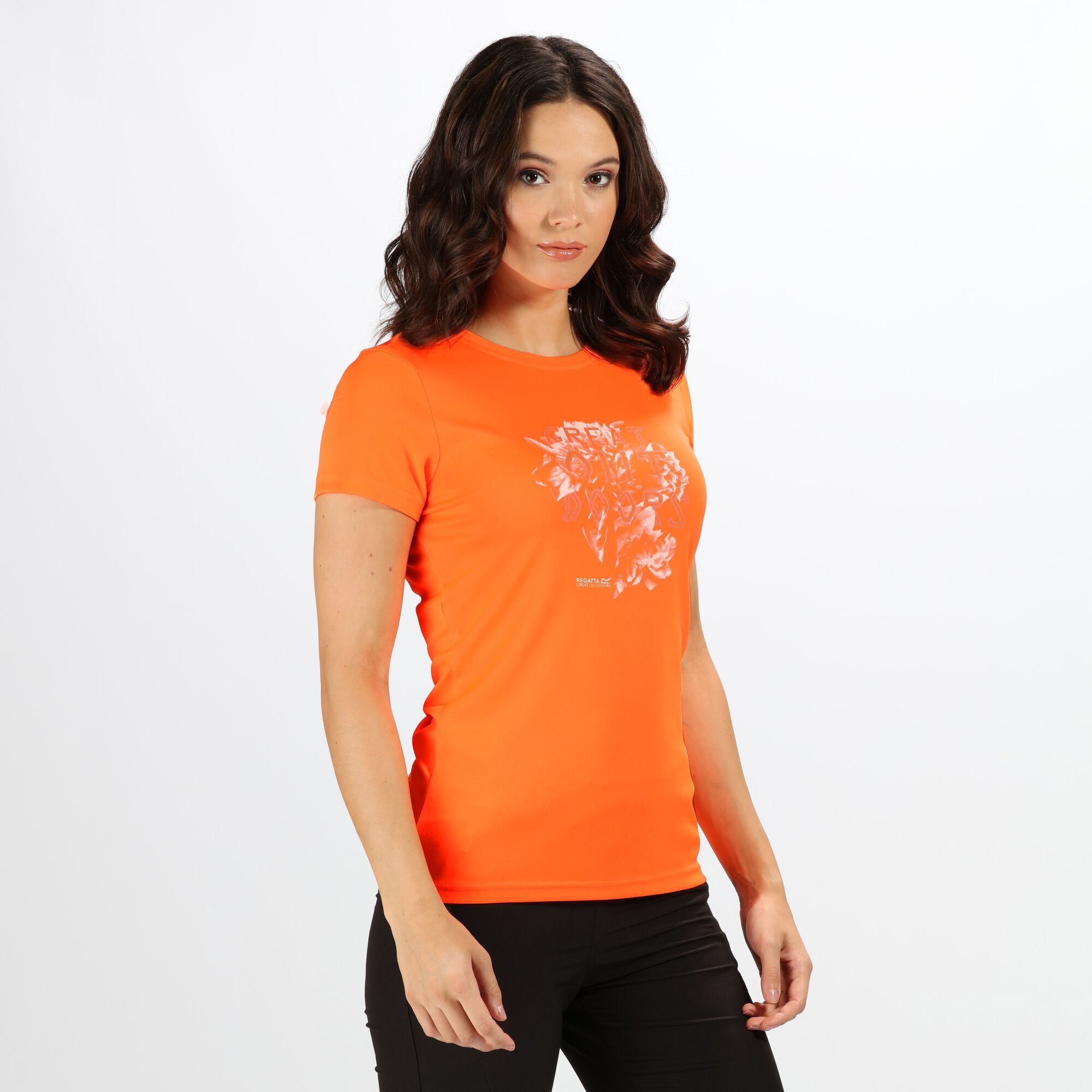 Regatta Women's Deserta Moisture Wicking T-Shirt Orange 